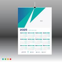 2025 calendar design for 12 month vector