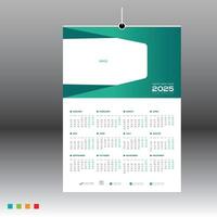 wall calendar design for print vector