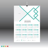 12 month 2025 wall calendar for print need vector
