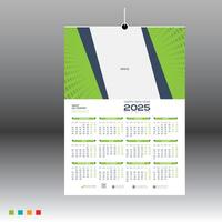 12 month 2025 wall calendar design for best use vector