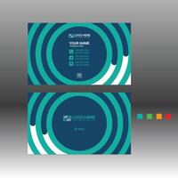 A business card with a circular design vector