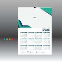 the wall calendar design vector