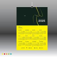4 colored 12 month 2025 wall calendar any kind of use vector