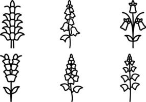 Ornamental Flower Stencil Pack vector