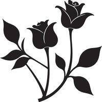 Abstract Rose Silhouettes Set vector