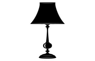 Table Lamp Silhouette isolated on a white background vector