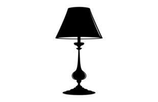 Table Lamp Silhouette vector