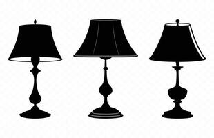 Table Lamp Silhouette Bundle vector