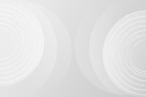white abstract technology background with gradient round shapes, lines and geometric patterns can be used for web banner, poster, flyer, business brochure, cover vector