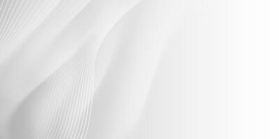 white abstract gradient color background with abstract wavy lines vector