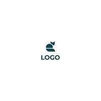 simple and modern cat logo vector