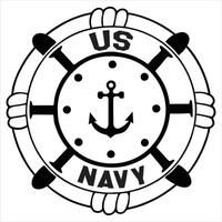 Naval Clipart US Navy Typography T-shirt Design Featuring Art vector