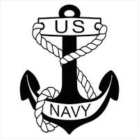 Patriotic US Navy T-shirt Design with Powerful Naval Clipart vector