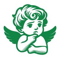 St. Patricks Day Cupid Clipart Design vector