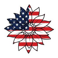 ClipArt Design for 4th of July with American Independence Day Symbols vector