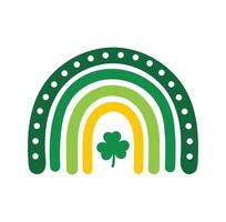 St. Patricks Day Clip Art with Rainbow vector