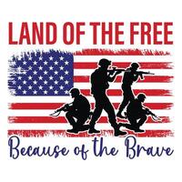 All American 4th of July Typography Design Featuring USA Independence Day vector
