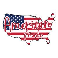 All American 4th of July Typography Design Featuring USA Independence Day Elements vector