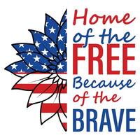 4th of July Typography Design Featuring USA Independence Day Patriotic Artwork vector