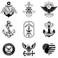 US Navy T-shirt Featuring Naval Clipart for Strong Patriotic Design Bundle vector
