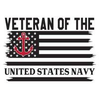 Bold US Navy T-shirt with Unique Naval Clipart Artwork vector