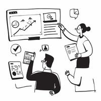 2D minimalize icon as Financial analyst working with financial graphs and charts concept as A icon illustration of a financial analyst working on a laptop with financial graphs Dynamics vector