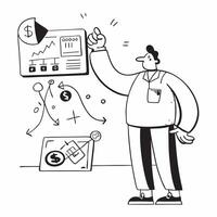 2D minimalize icon as Financial planner using digital tools for budgeting concept as A icon illustration of a financial planner using digital tools on a tablet for budgeting an Dynamics Set 3 vector
