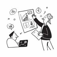 2D minimalize icon as Financial planner using digital tools for budgeting concept as A icon illustration of a financial planner using digital tools on a tablet for budgeting an Dynamics vector
