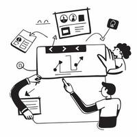 2D minimalize icon as HR team collaborating on employee engagement strategies concept as A icon illustration of an HR team collaborating on employee engagement strategies using Dynamics vector