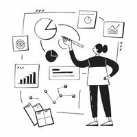 2D icon as Financial advisor developing personalized investment plans concept as A icon illustration of a financial advisor developing personalized investment plans for clients Dynamics vector
