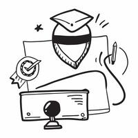 2D icon as Cyber security training icon with a graduation cap and shield concept as icon illustration of a cyber security training icon with a graduation cap and shield highlig Dynamics vector