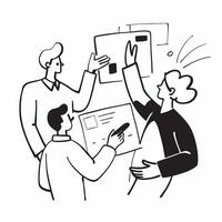 2D icon as Financial advisor discussing estate planning concept as A icon illustration of a financial advisor discussing estate planning with clients using documents and charts Dynamics vector
