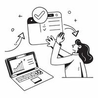 2D icon as Financial advisor using AI tools for stock market analysis concept as A icon illustration of a financial advisor using AI tools on a computer for stock market analys Dynamics vector