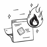2D icon as Firewall icon with a flame concept as icon illustration of a firewall icon with a flame symbolizing the protection against unauthorized access and cyber threats in Dynamics vector