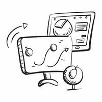 2D icon as Network monitoring icon with a screen and graph concept as icon illustration of a network monitoring icon with a screen and graph emphasizing the importance of monit Dynamics vector