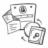 2D icon as Secure email icon with an envelope and padlock concept as icon illustration of a secure email icon with an envelope and padlock highlighting the importance of protec Dynamics vector