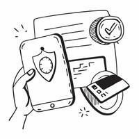 2D icon as Two factor authentication icon with a shield and smartphone concept as icon illustration of a two factor authentication icon with a shield and smartphone emphasizing Dynamics vector