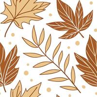 Abstract autumn leaves seamless pattern with geometric leaf shapes and earthy tones for modern fall designs concept as Modern autumn leaves pattern with geometric shapes and earthy Dynamics vector
