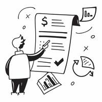Accountant with audit failure report concept as An accountants profile blended with an audit failure report symbolizing financial discrepancies and consequences Perfect for busine Dynamics vector