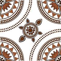 Aboriginal dot art and traditional patterns seamless tile pattern with earthy tones and cultural motifs for authentic decor concept as Earthy toned Aboriginal dot art and tradition Dynamics vector