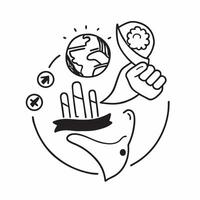 Activist with climate march concept as An activists profile blended with a climate march symbolizing hope and collective action against climate change Perfect for activism and env Dynamics vector