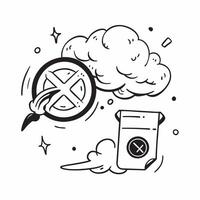 Activist with smoke free zone concept as An activists profile blended with a smoke free zone symbolizing efforts to create smoke free environments Perfect for advocacy and communi Dynamics vector