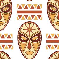 African tribal patterns and masks seamless tile pattern with earthy color palette concept as Earthy color palette highlights African tribal patterns and masks in seamless tile patt Dynamics vector