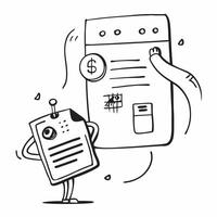 AI assistant and financial document concept as An AI assistant icon paired with a financial document symbolizing the use of AI in financial documentation and analysis ideal for iso Dynamics vector