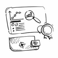 AI analytics and market research concept as An AI analytics icon paired with a market research icon representing the use of AI in conducting and analyzing market research ideal for Dynamics vector