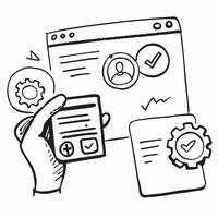 AI assistant and quality assurance dashboard concept as An AI assistant icon paired with a quality assurance dashboard icon symbolizing the integration of AI in managing QA dashboa Dynamics vector
