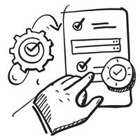 AI automation and quality assurance process concept as An AI automation icon paired with a quality assurance process icon symbolizing the integration of AI in automating QA tasks i Dynamics vector