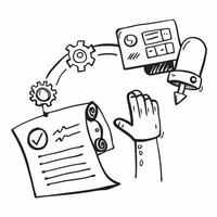 AI automation and digital marketing concept as An AI automation icon paired with a digital marketing icon symbolizing the role of AI in automating marketing processes perfect for i Dynamics vector
