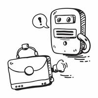 AI chatbot and holiday suitcase concept as An AI chatbot icon paired with a holiday suitcase icon representing the role of AI in managing travel packing and logistics ideal for iso Dynamics vector
