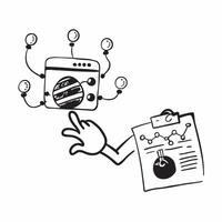 AI data processing and financial network concept as An AI data processing icon paired with a financial network representing the role of AI in enhancing financial network security i Dynamics vector